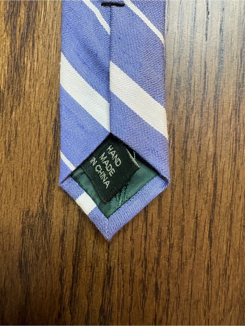Ralph Lauren Lavender and White Striped Silk Tie #878CL